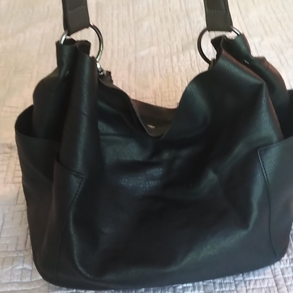Wilsons Leather Handbags - Black Genuine Leather Hobo